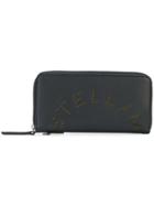 Stella Mccartney Logo Zipped Wallet - Black