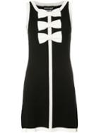 Boutique Moschino Bow Tie Mini Dress, Women's, Size: 40, Black, Cotton/virgin Wool