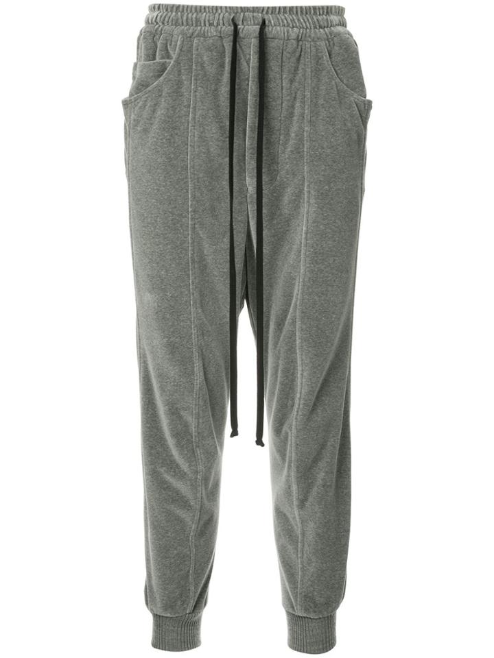 Song For The Mute Drawstring Track Pants - Grey