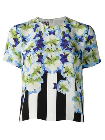 Mother Of Pearl Petal Stripe Floral Top