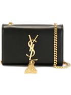 Saint Laurent 'monogram' Shoulder Bag, Women's, Black, Leather