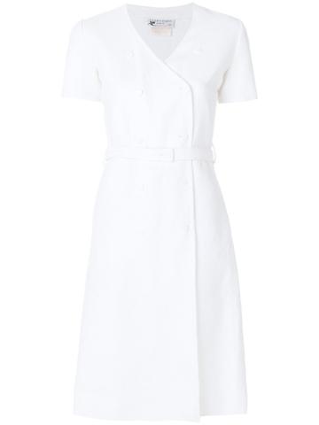Courrèges Vintage Double Breasted Belted Dress - White