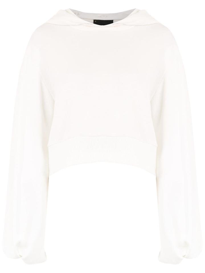 Andrea Bogosian Cropped Hoodie - White
