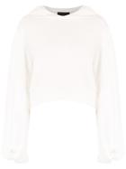Andrea Bogosian Cropped Hoodie - White