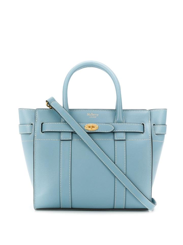 Mulberry Mini Zipped Bayswater Tote Bag - Blue