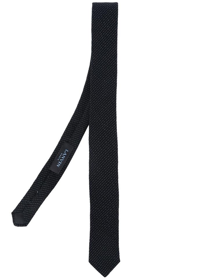 Lanvin Angular Striped Pattern Tie - Black
