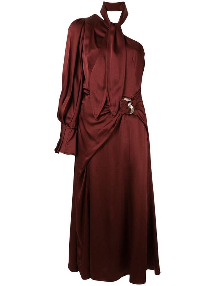 Peter Pilotto One-shoulder Draped Dress - Red