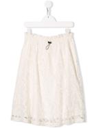 Andorine Lace Detail Skirt - White