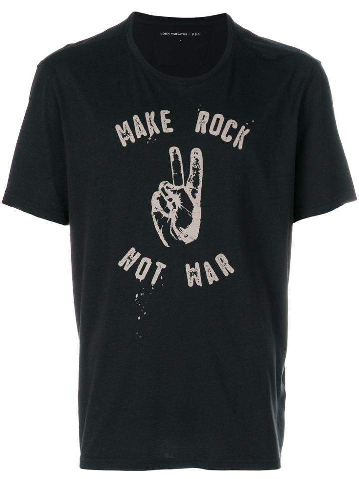 John Varvatos Star Usa Make Rock Not War T-shirt - Black