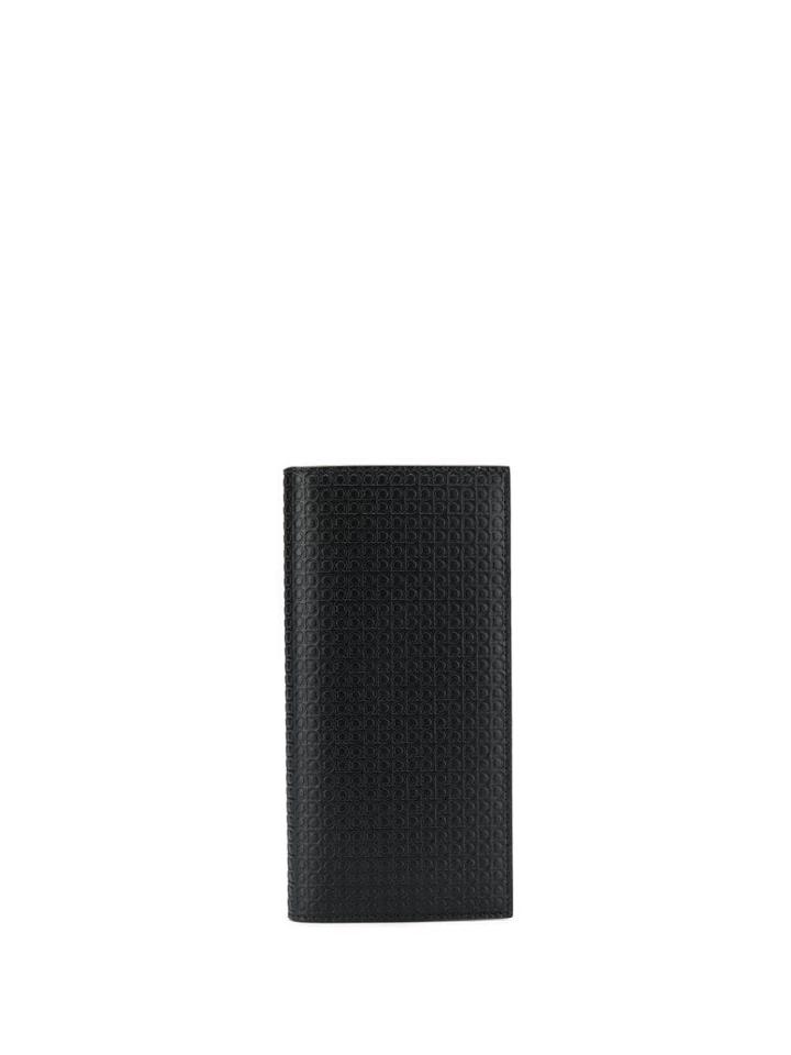 Salvatore Ferragamo Gancini Pattern Card Holder - Black