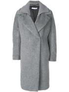 Fabiana Filippi Oversized Ribbed Collar Coat - Grey