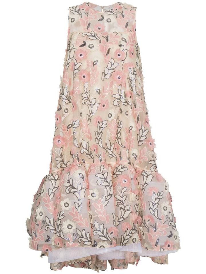Huishan Zhang Jodie Floral Embroidered Dress - Pink