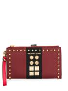 Michael Kors Collection Adele Multi-compartment Studded Wallet - Red