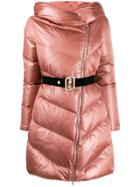 Liu Jo Belted Padded Coat - Pink