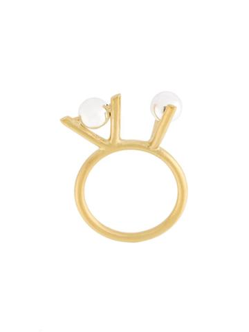 Contour 'lyndon' Ring, Women's, Size: N, Metallic