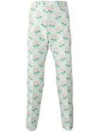Gucci - Floral Jacquard Trousers - Men - Silk/polyester/viscose - 48, Green, Silk/polyester/viscose