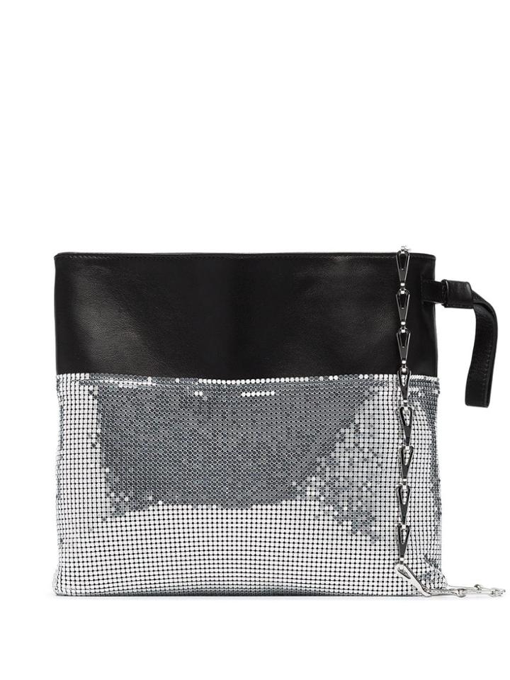 Paco Rabanne Metallic Tt Chain Bracelet Bag - Black