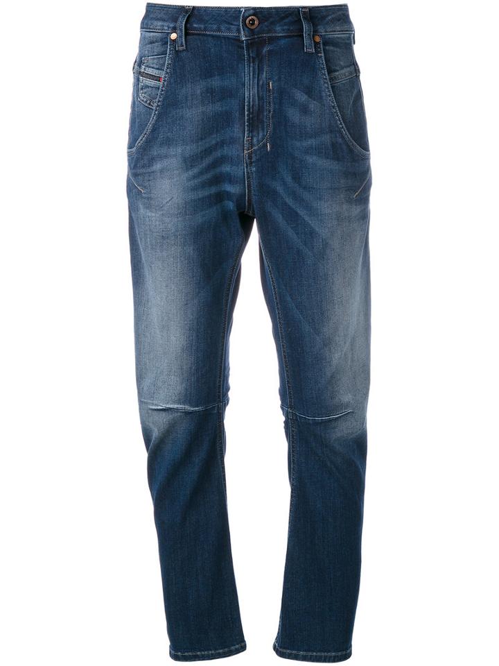 Diesel Straight Leg Jeans, Women's, Size: 28/32, Blue, Cotton/spandex/elastane