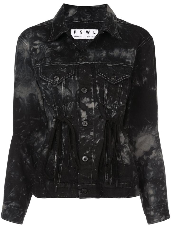 Proenza Schouler Pswl Silverlake Denim Drawstring Jacket