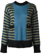Marni Loose Colour Block Jumper, Women's, Size: 40, Blue, Polyamide/mohair/wool