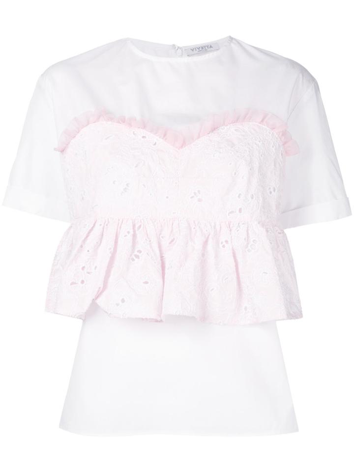 Vivetta - Short Sleeve Blouse - Women - Cotton - 44, White, Cotton