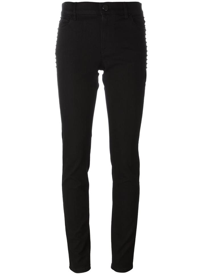 Valentino 'rockstud' Detail Skinny Jeans, Women's, Size: 25, Black, Cotton/polyester