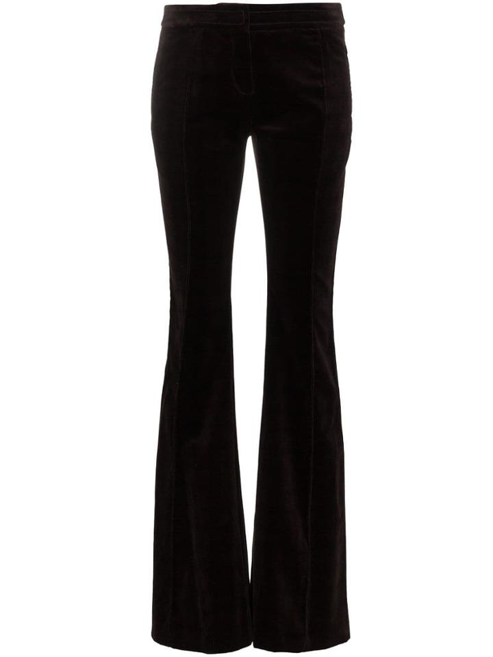 Faith Connexion Flared Velvet Trousers - Brown