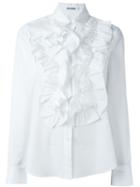 Jil Sander Ruffled Shirt, Women's, Size: 38, White, Cotton