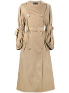 Simone Rocha Double Breasted Trench Coat - Nude & Neutrals