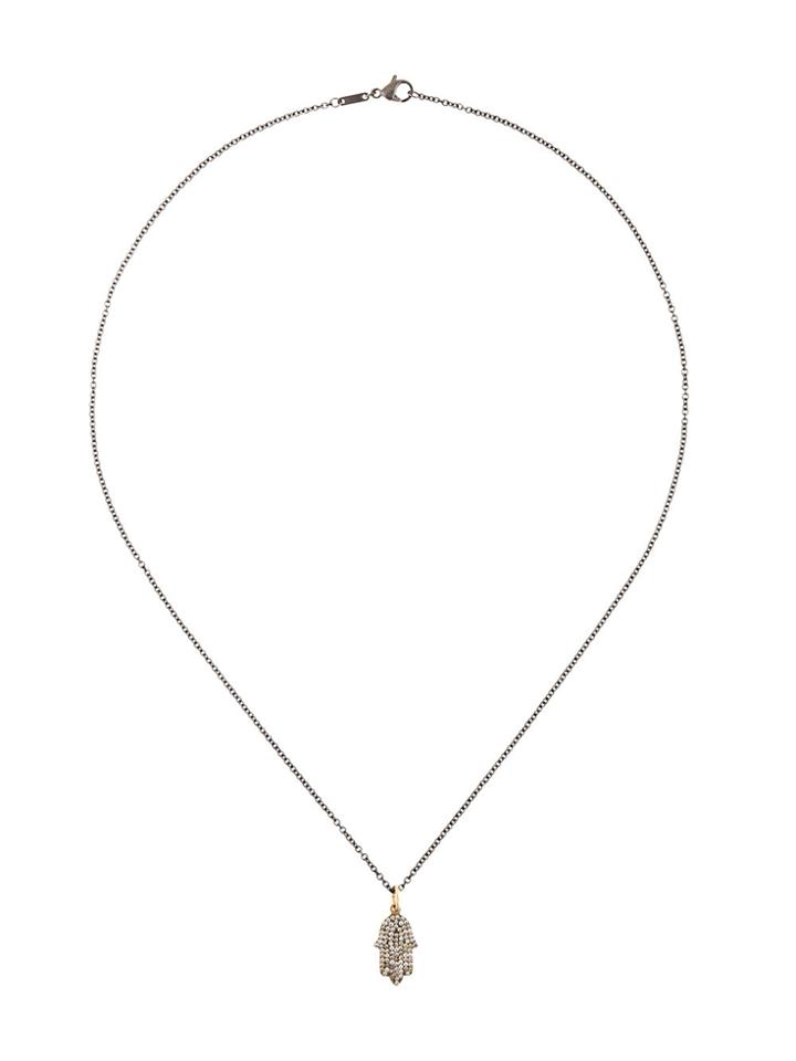 Ileana Makri Fatima Hand Pendant Necklace - Metallic