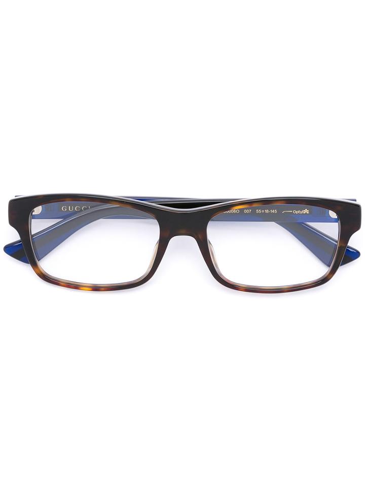 Gucci Eyewear - Web Arm Contrast Glasses - Men - Acetate - 55, Black, Acetate