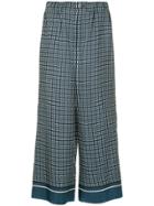 Goen.j Cropped Printed Trousers - Blue
