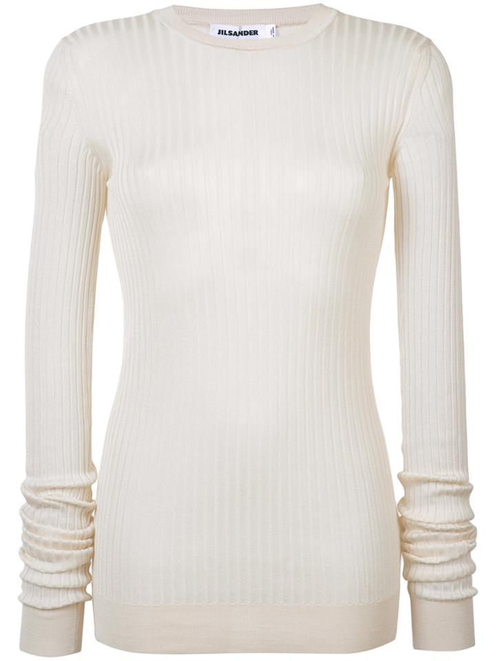 Jil Sander Ribbed Sweater - Nude & Neutrals