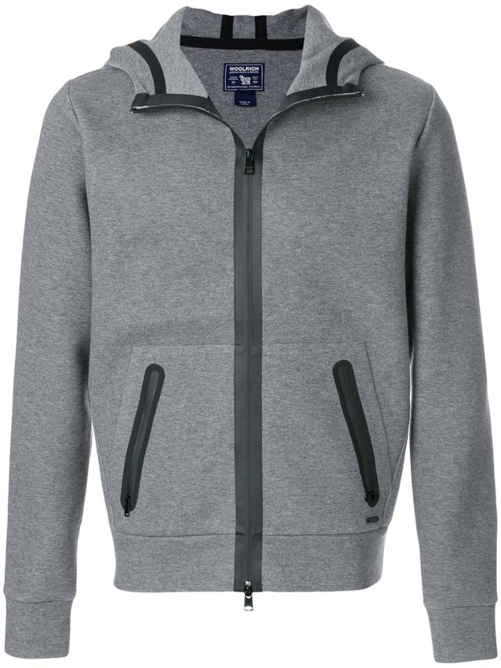 Woolrich Zip-up Hooded Sweatshirt - Grey