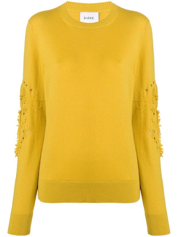 Barrie Romantic Timeless Cashmere Round Neck Pullover - Yellow