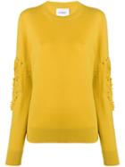 Barrie Romantic Timeless Cashmere Round Neck Pullover - Yellow