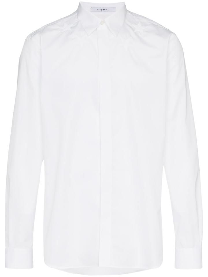 Givenchy Stars Around The Neck Embroidered Shirt - White