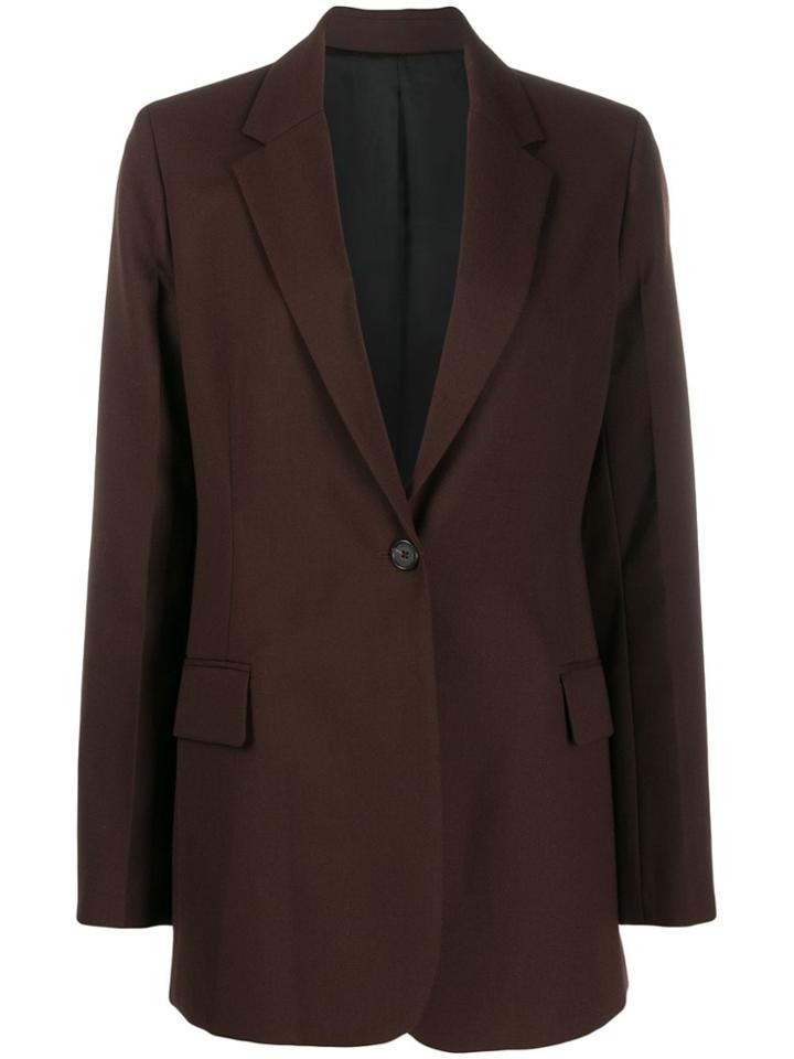 Joseph Notched Lapel Blazer Jacket - Brown