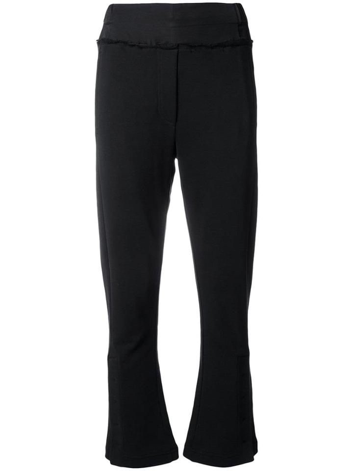 Ann Demeulemeester Kick Flare Cropped Trousers - Black