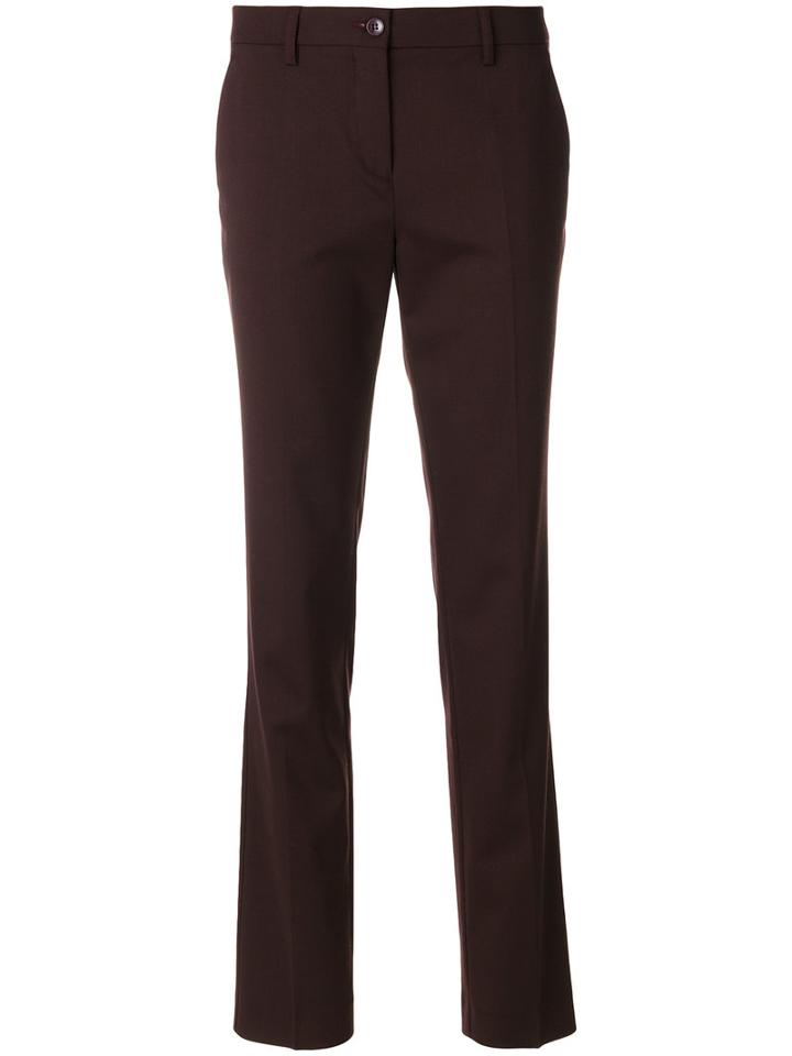 Etro - Cropped Capri Trousers - Women - Spandex/elastane/wool - 44, Red, Spandex/elastane/wool