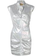 Msgm Glitter Mini Dress - Silver