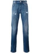 Givenchy Creased Effect Tapered Jeans - Blue