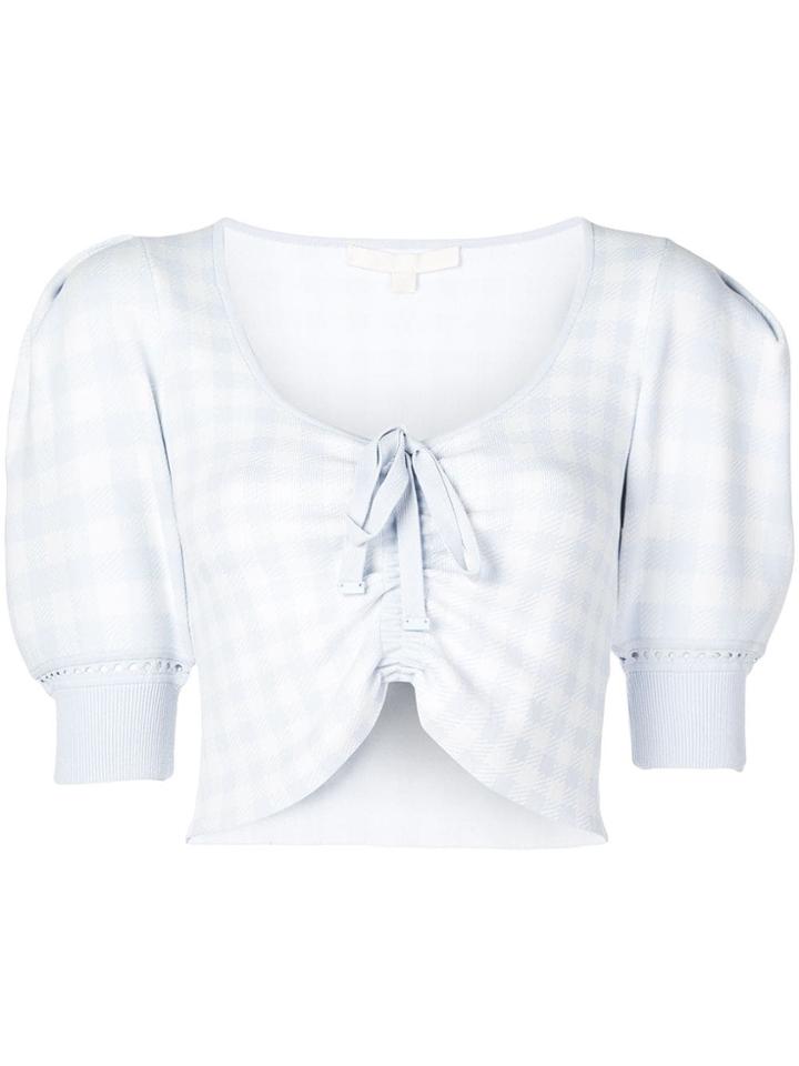 Jonathan Simkhai Gingham Crop Top - Blue