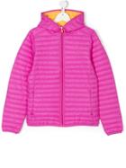 Save The Duck Kids Teen Hooded Puffer Jacket - Pink & Purple