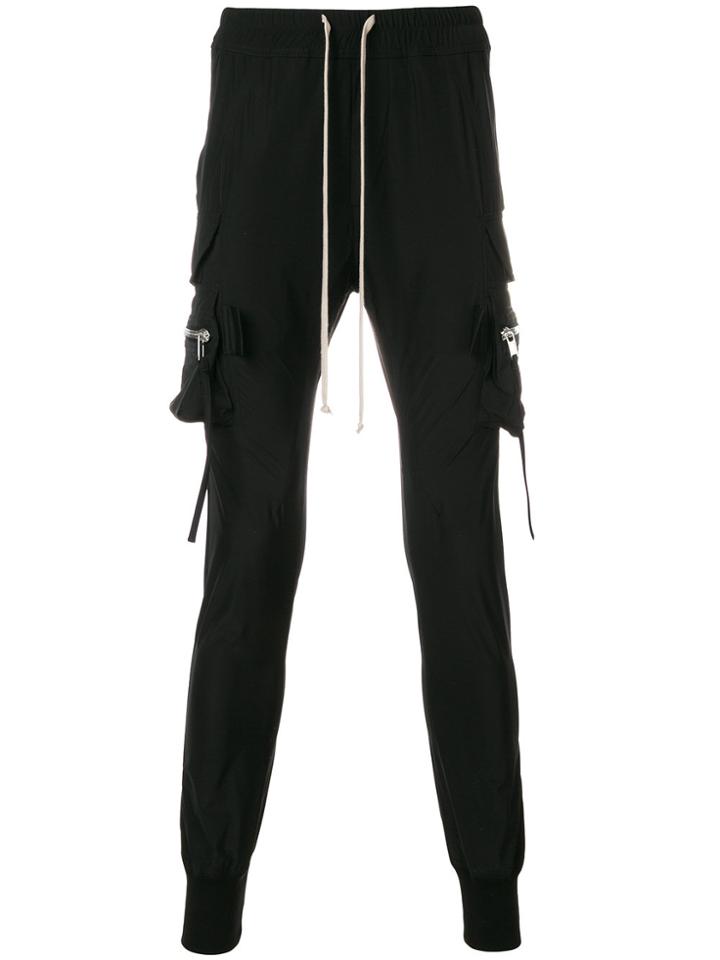 Rick Owens Drawstring Cargo Track Pants - Black