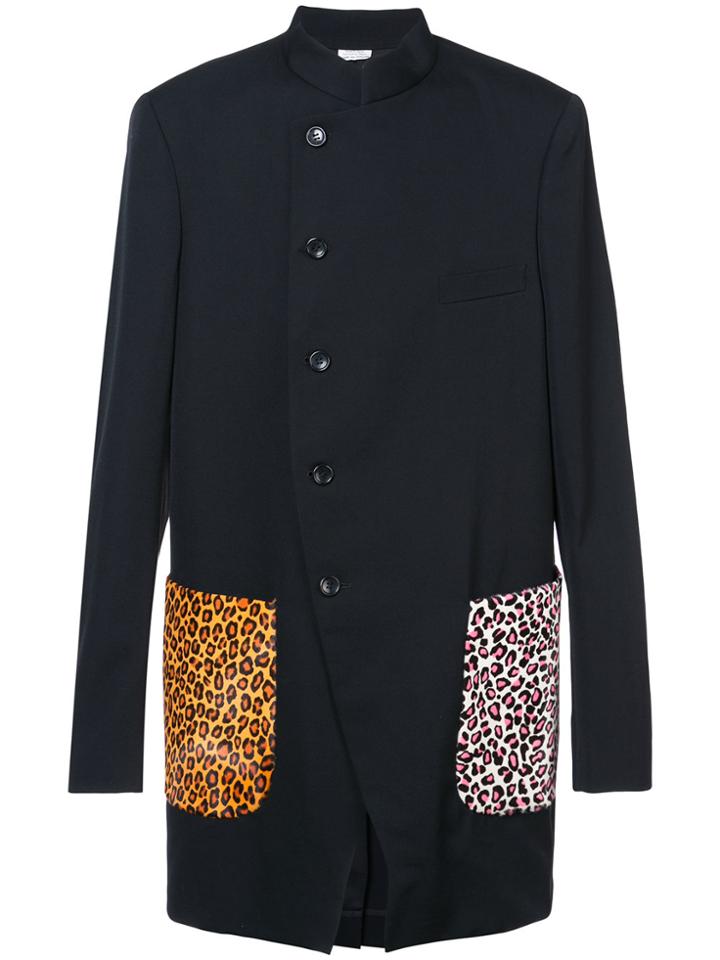 Comme Des Garçons Homme Plus Mandarin Collar Jacket Animal Print