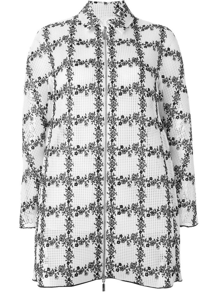 Moncler Gamme Rouge Embroidered Full Zip Jacket, Women's, Size: Ii, Black, Polyester