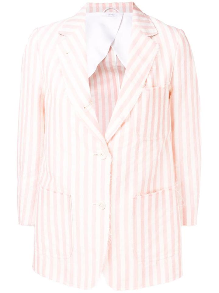 Thom Browne Wide Stripe Mohair Sack Jacket - Pink