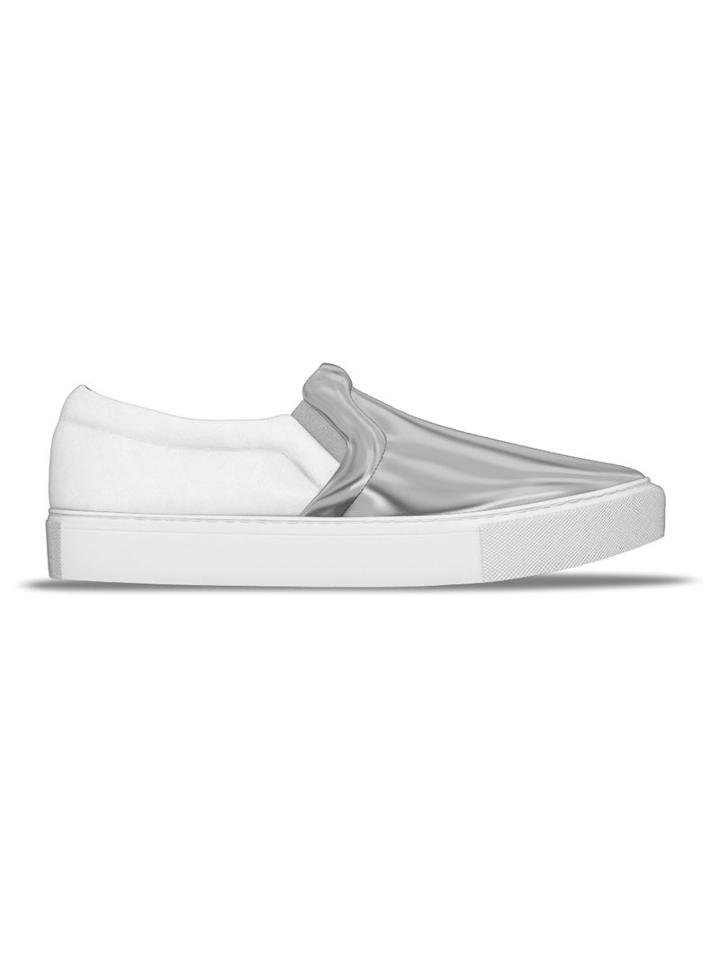 Myswear Maddox Slip-on Sneakers, Men's, Size: 46, Grey, Leather/rubber