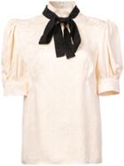 Jill Stuart Bow Tie Blouse - Nude & Neutrals